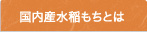 メニュー　国内産水稲もちとは